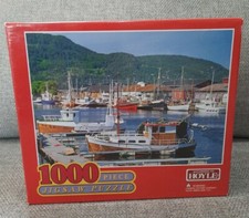 Hoyle 1000 Piece jigsaw Puzzle Sailboats Harbor Docks Landscapes Brand New