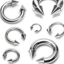 Circular Hufeisen Ring Spitzen Intim Piercing Prinz Albert 2 - 6 mm Dick Ohr