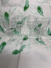 Vintage MCM Quartex Crystal Star Dust liqueurs glasses. Set of 4.