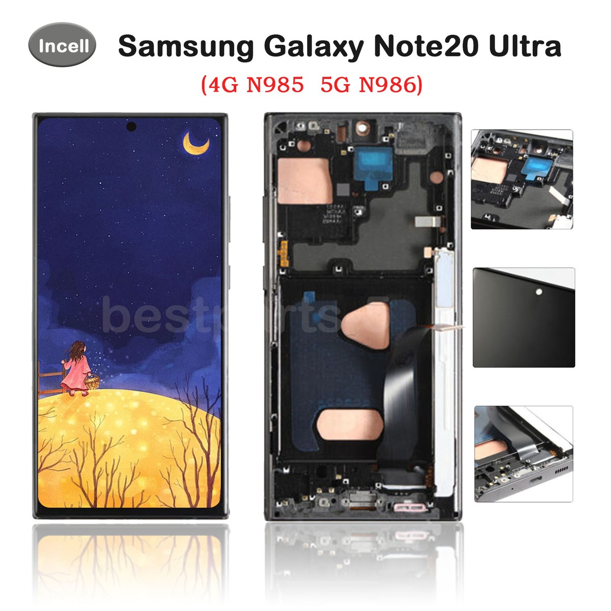 TFT For Samsung Note20 Ultra Screen LCD Touch Screen Replacement +Frame For Samsung Galaxy Note 20 Ultra 5G N986B LCD Display - 509