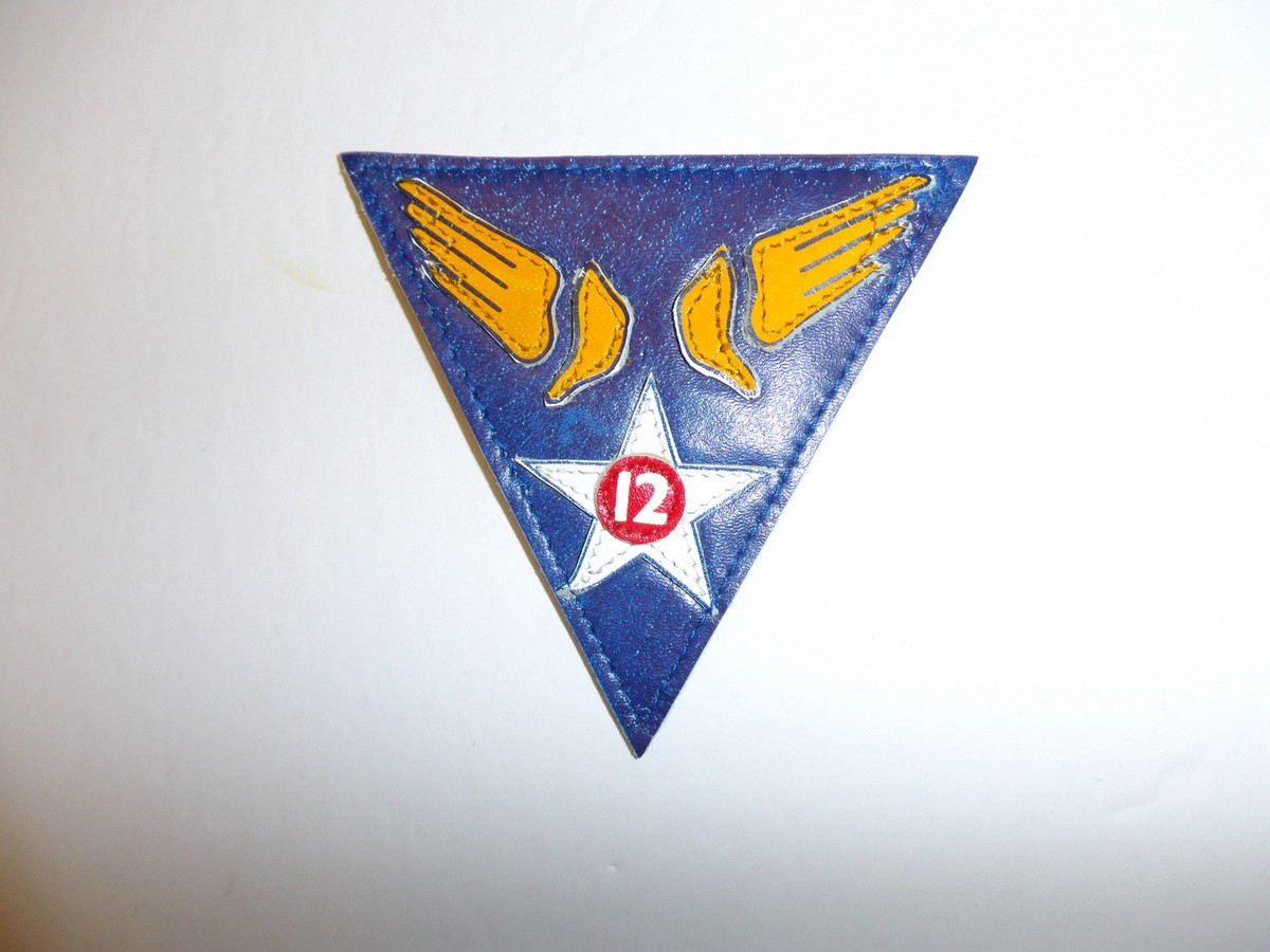b1057 WW 2 US Army 12th Air Force patch leather R13B | eBay