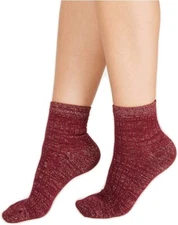 INC International Concepts Women's Cozy Ribbed Shimmer Boot Fashion Socks 1 Pair