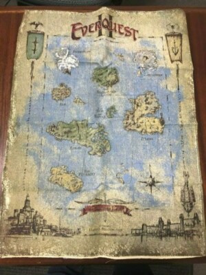 Everquest II Cloth Map NEW IN PLASTIC WRAP.  EQ 2 SONY 