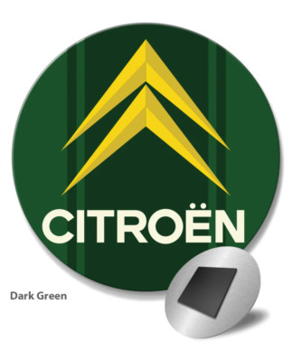 Citroen Emblem Aluminum Round Fridge Magnet - 14 Colors