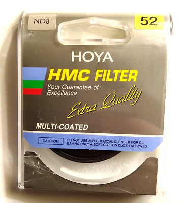 Hoya HMC Filter.  ND8 52mm Filter.  New unopened.