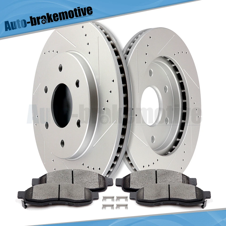 PARA INFINITI QX56 NISSAN PATHFINDER ARMADA ROTORES DE FREIO DIANTEIRO E PASTILHAS DE CERÂMICA - Imagem 4 de 4