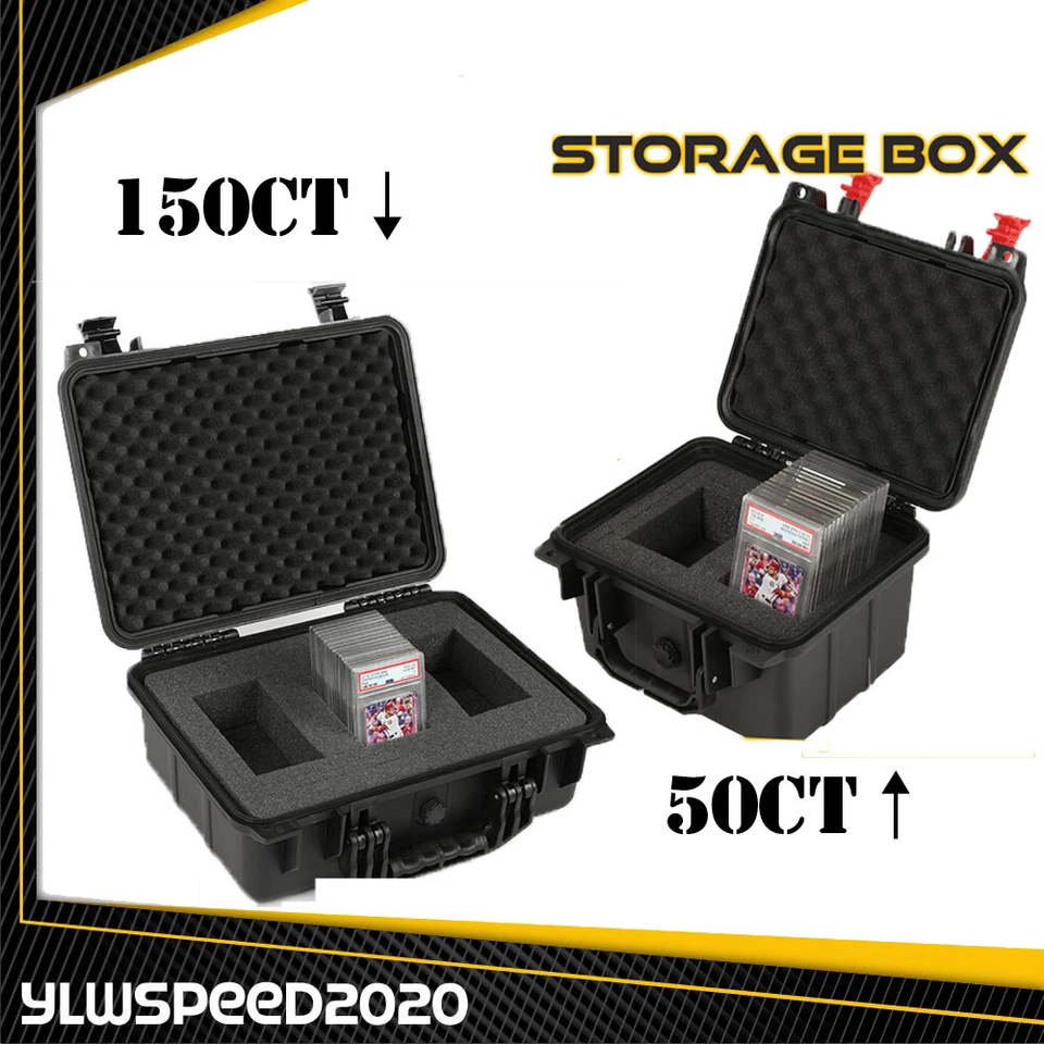 50CT 150CT Weatherproof Graded Card Storage Box Case Slab Holder & Protector New - Image 2 of 4