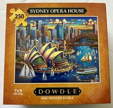 Sydney Opera House  -  Dowdle Mini Wooden Jigsaw Puzzle, 7" x 9" - 250 Pieces.