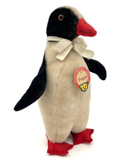 Steiff Peggy Penguin 1952 -56 ID Chest Tag Mohair 22cm 9in early version Vtg
