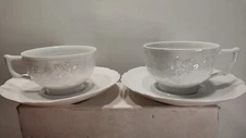 Ceralene A Raynaud Limoges Hawthorn Pair of Cup & Saucer Sets