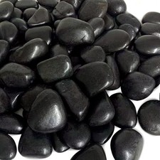 Natural Black Pebbles 10 lbs - 2-3 Inch Decorative River Rocks for Garden  Yard