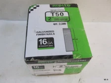 16 Gauge Finish Nails, 2-Inch Galvanized Small Straight Box of 2500