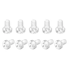 M3x5mm Plastic Phillips Bolts 50pcs PC Pan Head Machine Screws Transparent