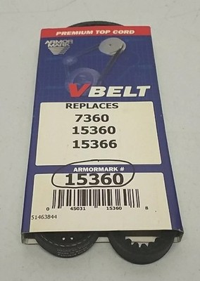 Armor Mark Premium Top Cord Cogged V-Belt 15360   High-Performance Drive Belt