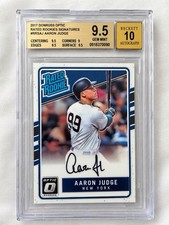 2017 DONRUSS OPTIC RATED ROOKIES SIGNATURES #AARON JUDGE RC BGS 9.5 AUTO 10