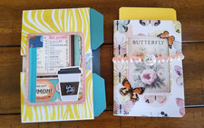 2 Piece Set BUTTERFLY Junk Journal Handmade Booklets Mini Folios and or Ephemera