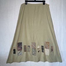 Vtg 90s Nativewear Designs Maxi Skirt Batik Patchwork Boho Peasant Sz M 36