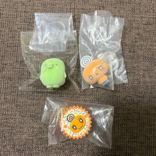 Tamagotchi Gachapon 3Pack Set Flocked Kuchepachi, Memetchi, DIY Treat Charm