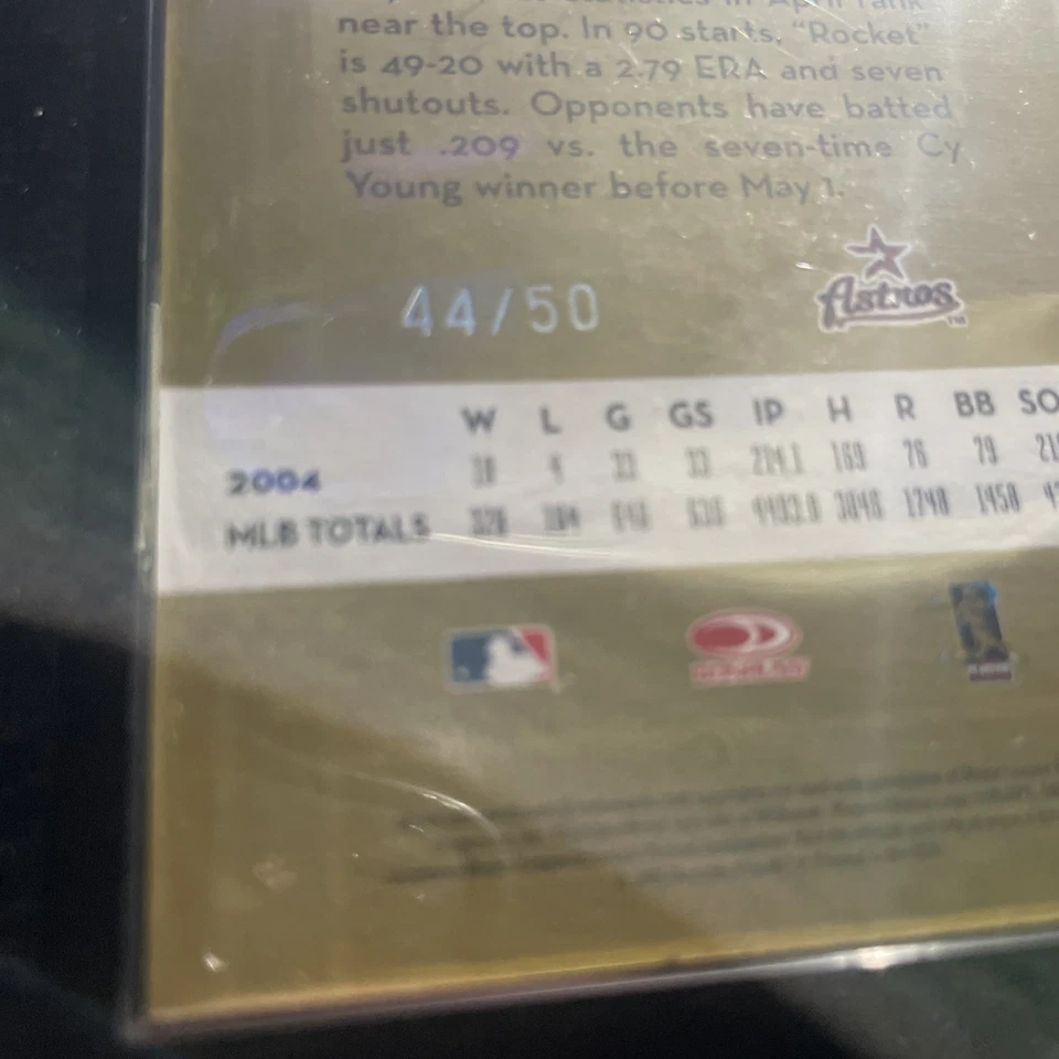 2005 Donruss Timeless Treasures Baseball Roger Clemens NUMBERED 44/50  - Image 3 of 4