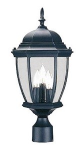 Used Acclaim Lighting 5017BK Wexford - Three Light Post - 9.25 Inches Wide by 20