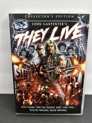 THEY LIVE  DVD SIGNED BY DIRECTOR JOHN CARPENTER & PRODUCER SANDY KING