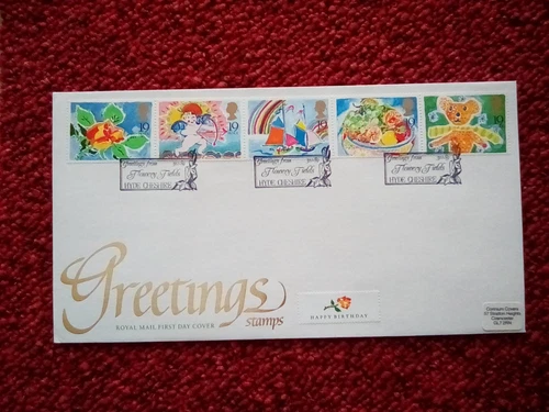 GB FDC ROYAL MAIL 1989 GREETINGS FLOWERY FIELDS HYDE SPECIAL P/MARK