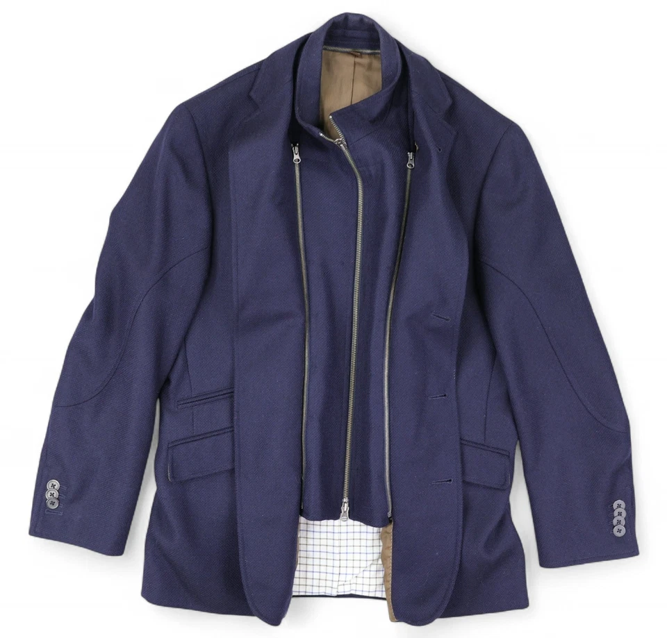 Abrigo deportivo híbrido KROON Richie para hombre 40R azul marino chaqueta de caza lana cachemir Foto 3 de 4