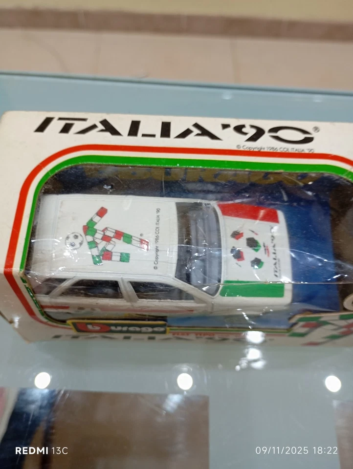 Bburago Burago Fiat Tipo Italia 90 Football world Cup 1:43 Con Scatola - Immagine 4 di 4