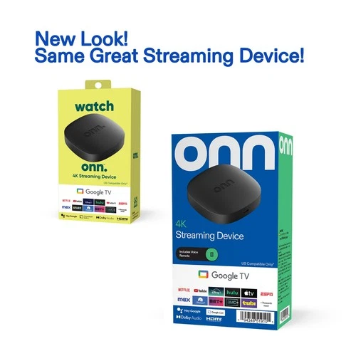 onn. Google TV 4K Streaming Box New, 2023, 4K UHD Resolution