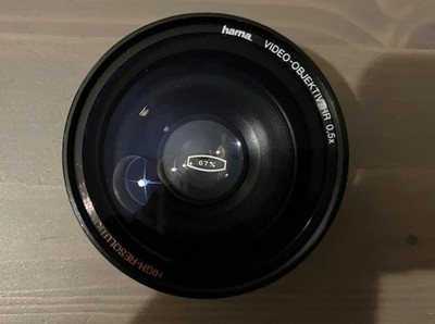 Weitwinkel-Vorsatzlinse HAMA HR 0,5 Digital-Objektiv, High-Resolution für ø 52mm