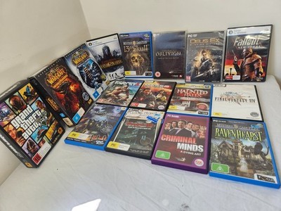 Pc Dvd Game Cd Rom Big Bulk Lot Bundle WOW Deus Ex Lord Of Rings GTA5 Free Post