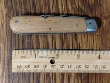 Inox Military Swiss Army Pocket Soldier Knife, No Date, Wood Handles