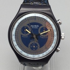 Swatch Silver Star Mens Chronograph Watch 37m...