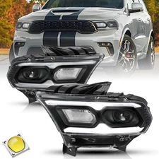 For 2021-2024 Dodge Durango Halogen Turn Signal W/LED Headlights Pair