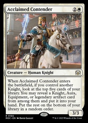 x1 Acclaimed Contender R MTG Commander: March of the Machine M/NM, English