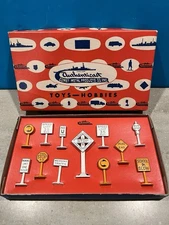 Nice Authenticast Metal Railroad Signs in Original Box. COMPLETE!!