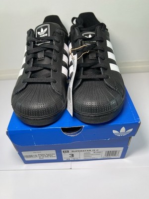 Size: 3Y - Adidas Superstar II C Jh9981 Black White