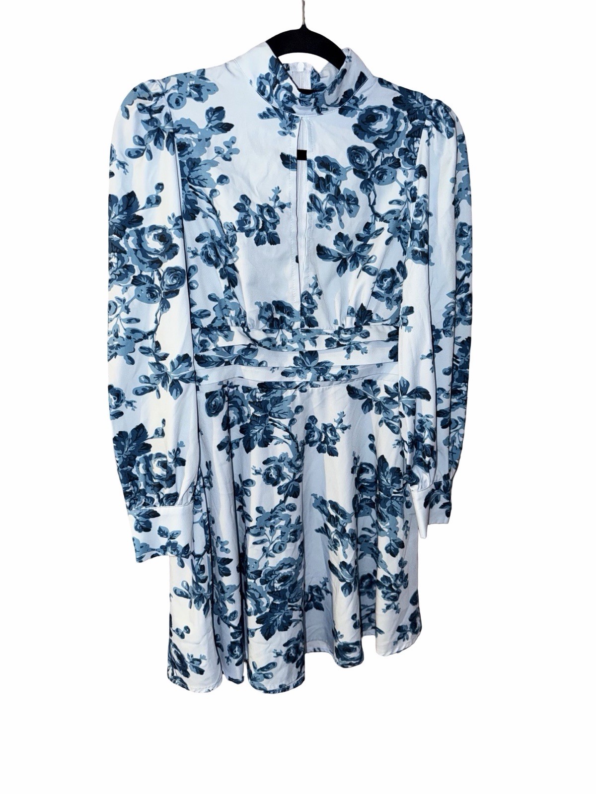 Shein Woman Dress Size S Blue Floral Long Sleeve image 2
