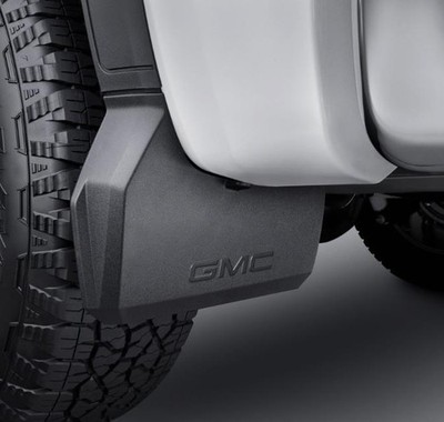 Factory OEM GMC Sierra 1500 Rear Splash Guards Black Logo 2019-2026 84420656