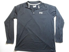 Mens UA Under Armour 1/2 Zip Tech Muscle Pullover Long Sleeve black medium