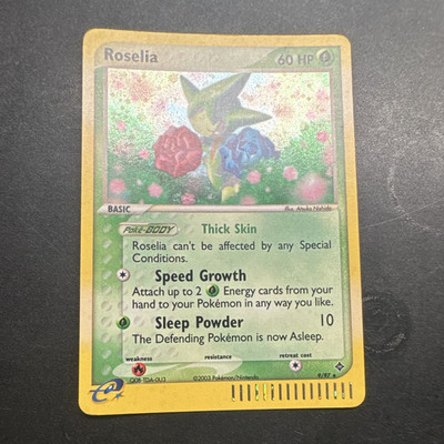 Nintendo Roselia 9/97 EX Dragon Reverse Holo Rare 60 HP English 2003 Basic