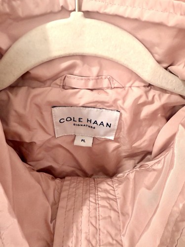 Impermeable para mujer Cole Haan Signature con lazo trasero talla PL en rosa cañón - Imagen 9 de 16