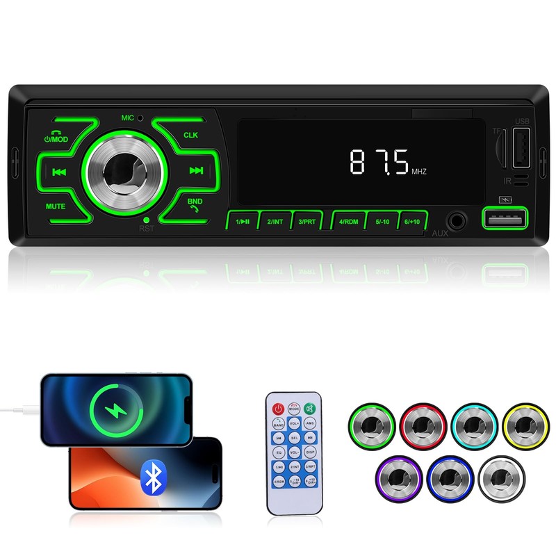 Autoradio 1 Din - Radio Bluetooth Auto - Impianto Stereo Auto con Radio FM App P - Immagine 1