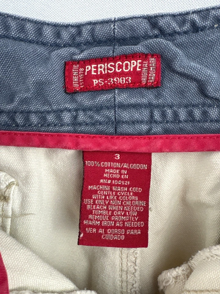 Pantalones acampanados de algodón beige talla 3 Periscope para mujer Foto 3 de 4