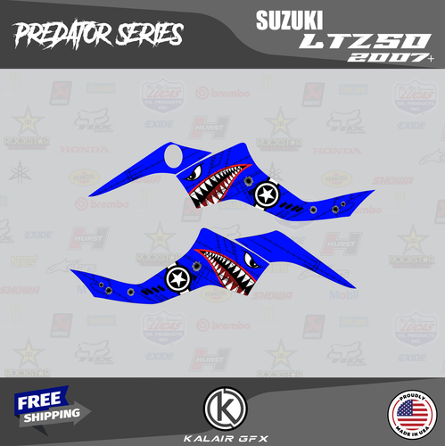 Graphics Kit for SUZUKI LTZ50 LT 50 16 MIL 2007+ Predator-blue - Bild 2 von 6