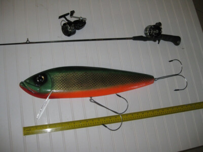 BASS FISHING LURE WALL DECOR, DISPLAY SIZE / STORE / CABIN / DEN