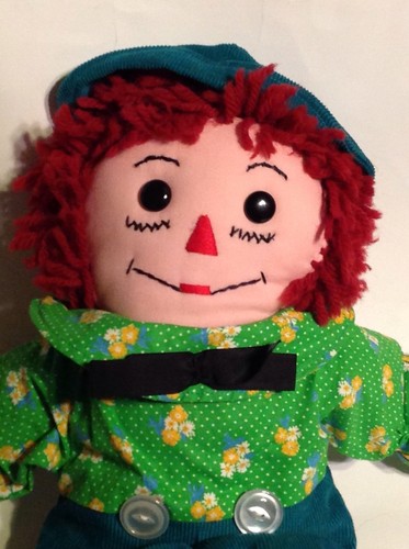 Vintage Raggedy Andy Hand Made Doll Corduroy Pants and Hat 20" Tall - Picture 3 of 3