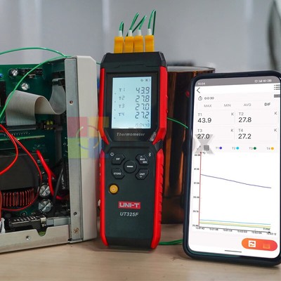UNI-T UT325F Smart Digital Thermocouple Thermometer Bluetooth 4-Ch APP Control