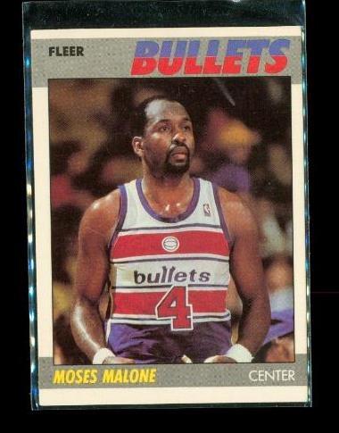 Vintage 1986-87 FLEER Basketball Card #69 of 132 MOSES MALONE Washington Bullets