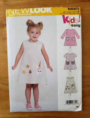 New Look N6611 Child's Dress Pattern Size 3-8 